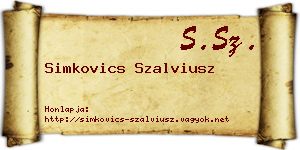 Simkovics Szalviusz névjegykártya